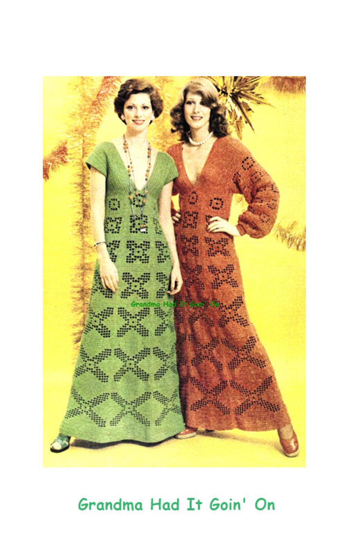 Evening Dress Patio Dress Crochet Pattern Long Gown Etsy