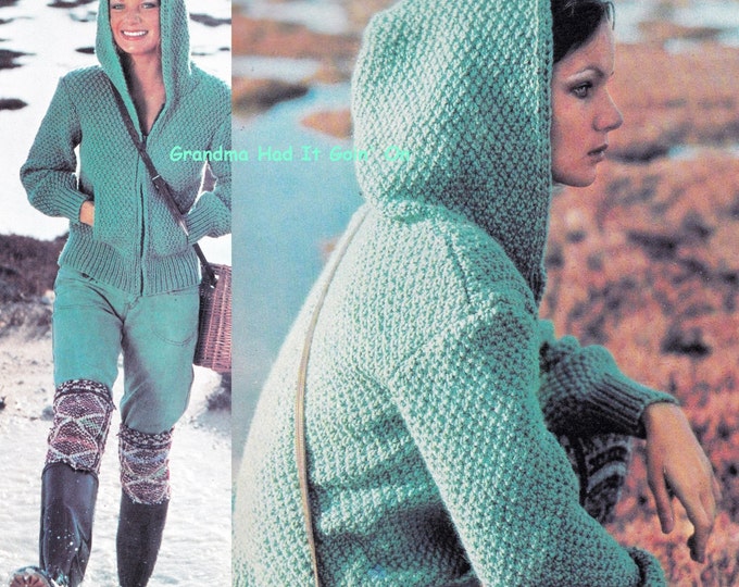 Lumber Jacket KNITTING PATTERN Chunky Hooded Sweater Etsy