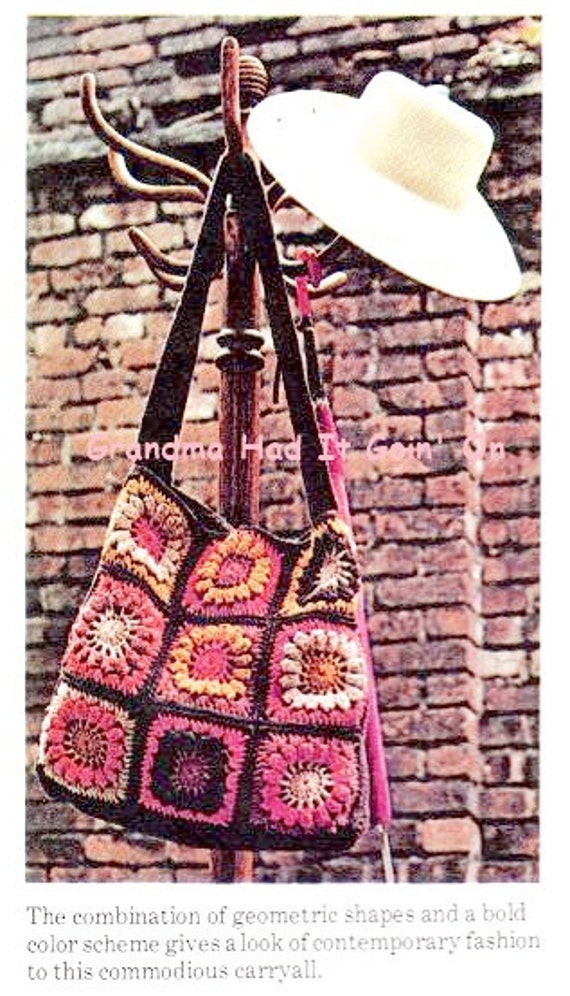 pdf 2 vintage 70s crochet bag patterns