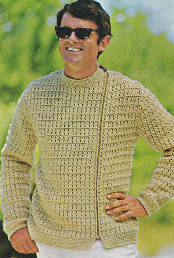 crochet cardigan men