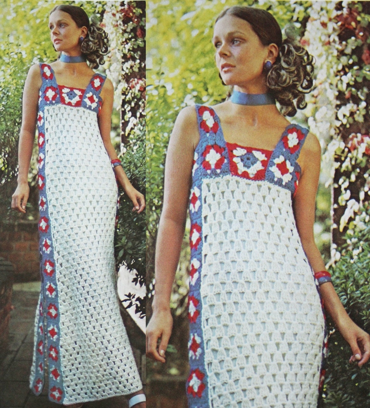 Crochet Sundress Pattern USA Flag Dress Granny Squares - Etsy