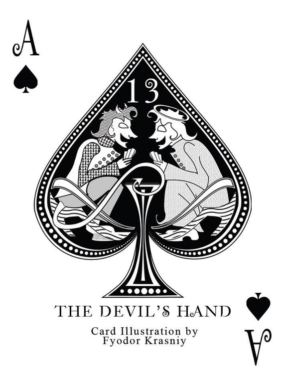 Devils Hand Playing Cards Etsy