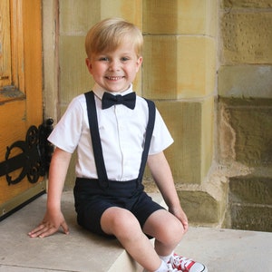 Little Boys Navy Blue Vintage Style Outfit Toddler Boys Wedding
