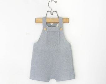 Vintage Style Toddler Boys Light Blue Romper, Baby Boys Easter Outfit, Little Boys Overall Shorts, Boys Wedding Outfit, Summer Outfit