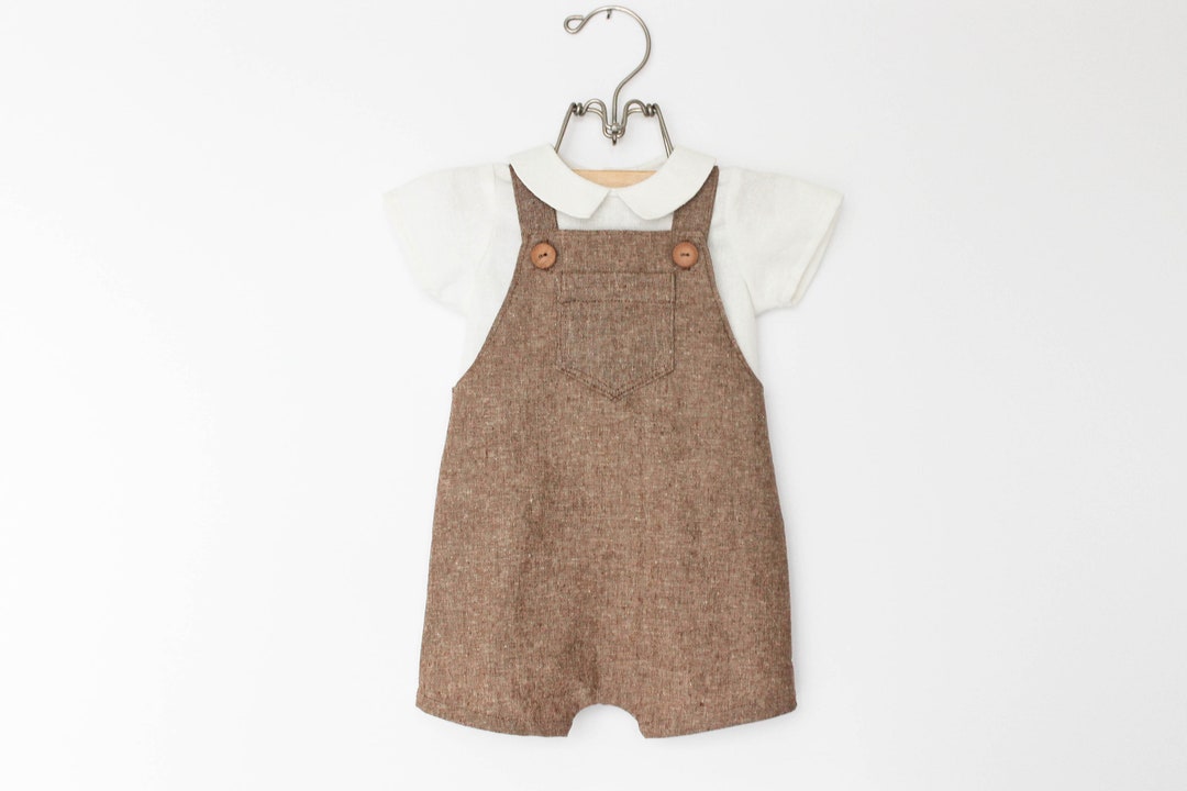 Little Boys Brown Vintage Style Outfit, Toddler Boys Wedding Outfit