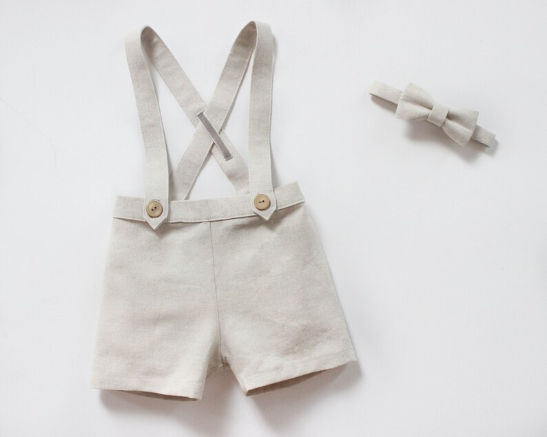 Vintage Style Toddler Boys Suspender Shorts Khaki Little Boys Etsy