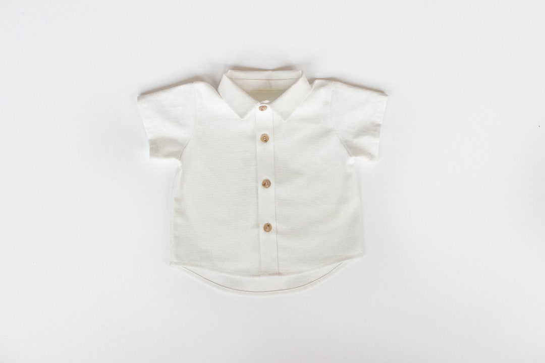 Little Boys White Oxford Shirt, Toddler Boys Button Down Shirt, Baby