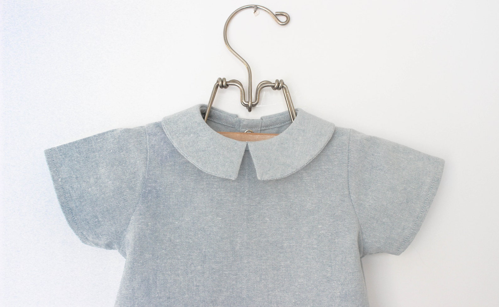 Blue Vintage Style Baby Boys Linen Dress shirt Classic Peter Etsy