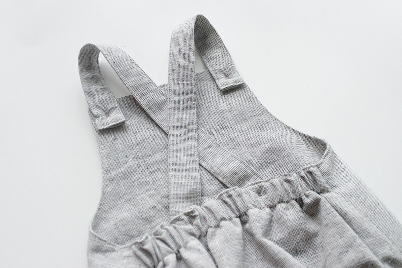 Gray Linen Baby Boys Romper Boys Vintage Style Romper Etsy