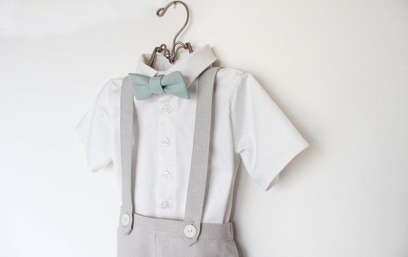 Vintage Style Toddler Boys Suspender Shorts Gray Little Boys Etsy