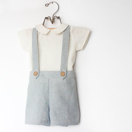 Vintage Style Toddler Boys Suspender Shorts Little Boys Ring Etsy