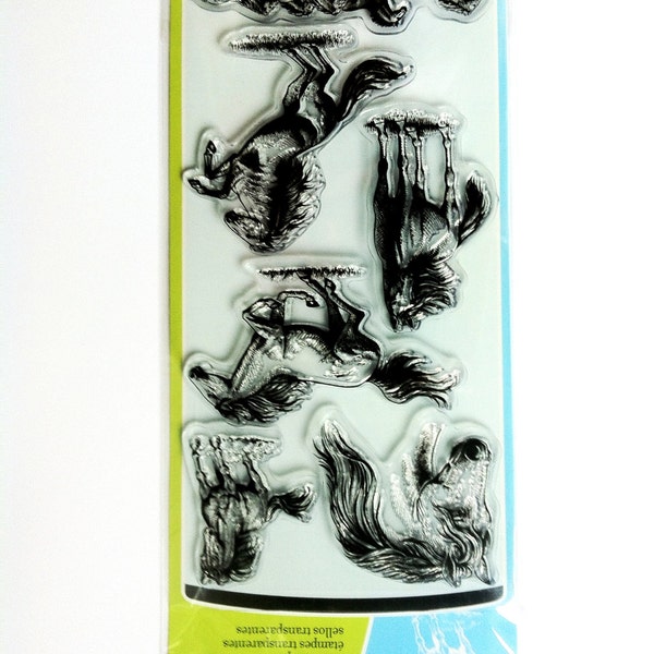 Sello de Inkadinkado Clear - caballos 99540 * en venta *