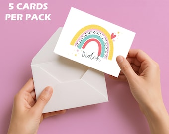 Diolch mini card pack x 5