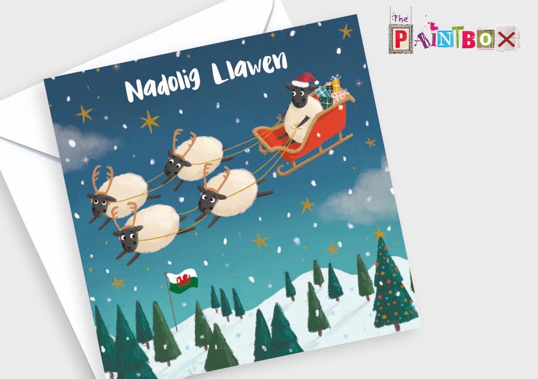 Nadolg Llawen Red Welsh Dragon Merry Chrstmas Holday Card | Zazzle