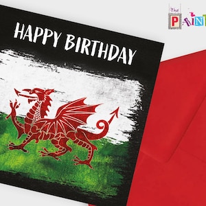 Happy Birthday (welsh flag)