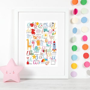 Welsh alfabet afdrukken, afdrukken Yr Wyddor Gymraeg, Welsh prenten, Welsh geschenken, Anrhegion Cymraeg