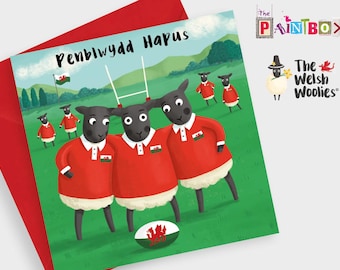 Penblwydd Hapus - Welsh Rugby Sheep