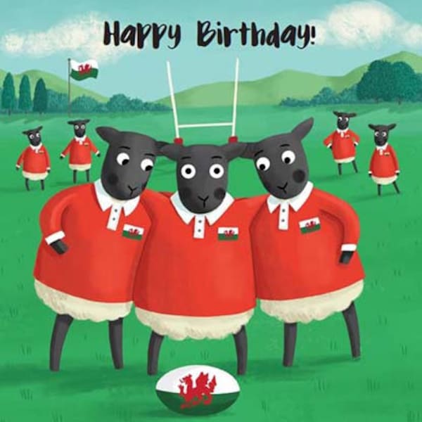 Happy Birthday (Welsh rugby Woolies)