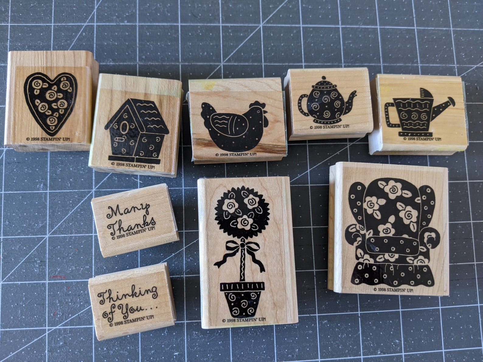 Stamp Set Stampin up funky Favorites 1998 Retired Rubber Stamps card