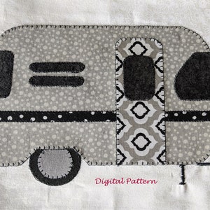 Airstream Applique Pattern: Travel Trailer Template (Digital PDF)