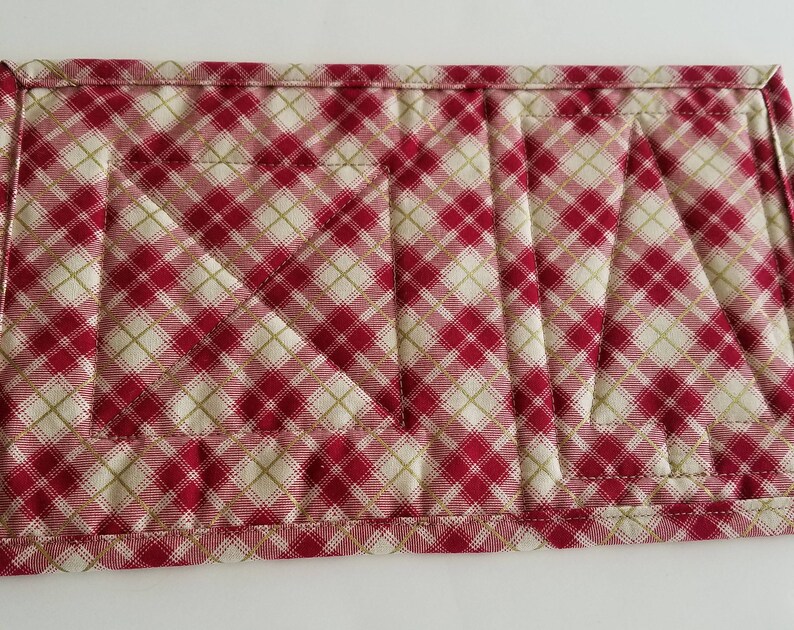 Christmas mug rug applique tree snack mat quilted mug rug holiday candle mat handmade unique mug rugs choice of one red green 12x7