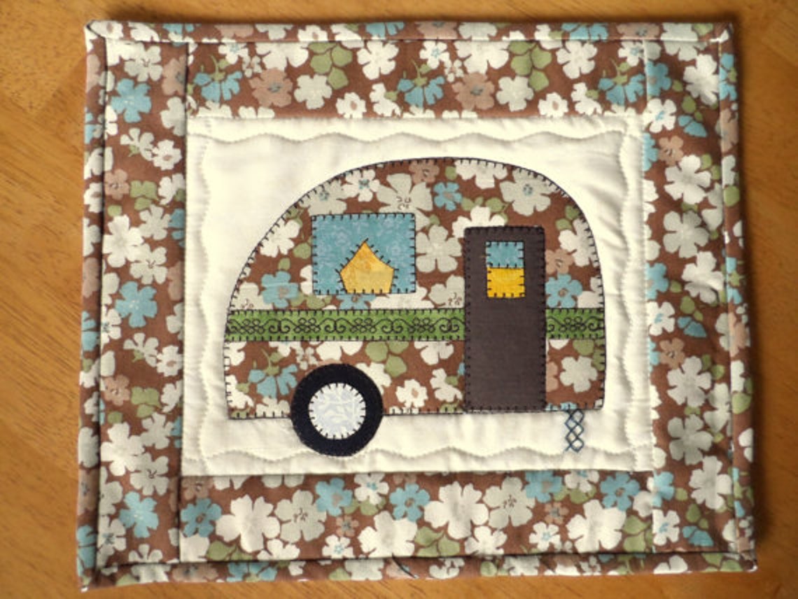 Vintage Camper APPLIQUE PATTERN Instant Download Retro Etsy