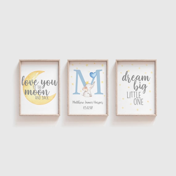 set of 3 nursery prints