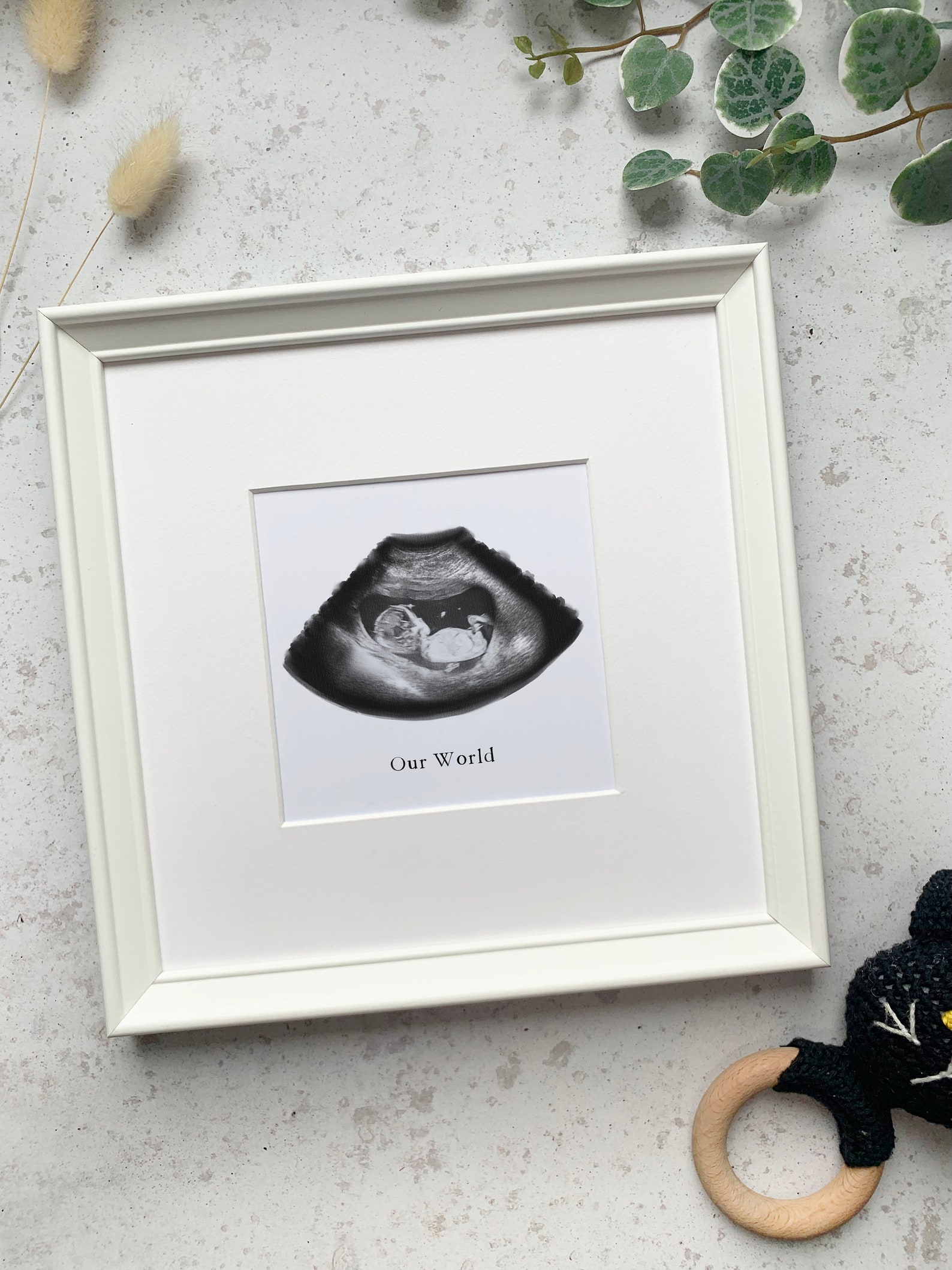 Framed Baby Ultrasound Scan Print Personalised Digital Etsy