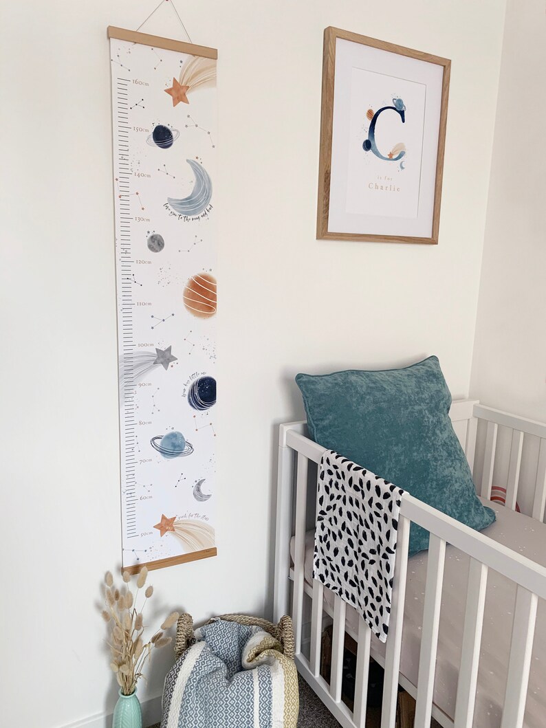 Height Chart Space Nursery Growth Chart Space Height Chart Etsy