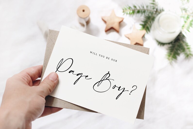 Wedding Party Will You Be My Page Boy Groomsman Wedding Proposal Card Usher Best Man Page Boy Card Wedding Guest Card Wedding Card