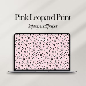 Pink Leopard Wallpaper | Background for Macbook, PC, Desktop, Mac or Windows, Digital Wallpaper