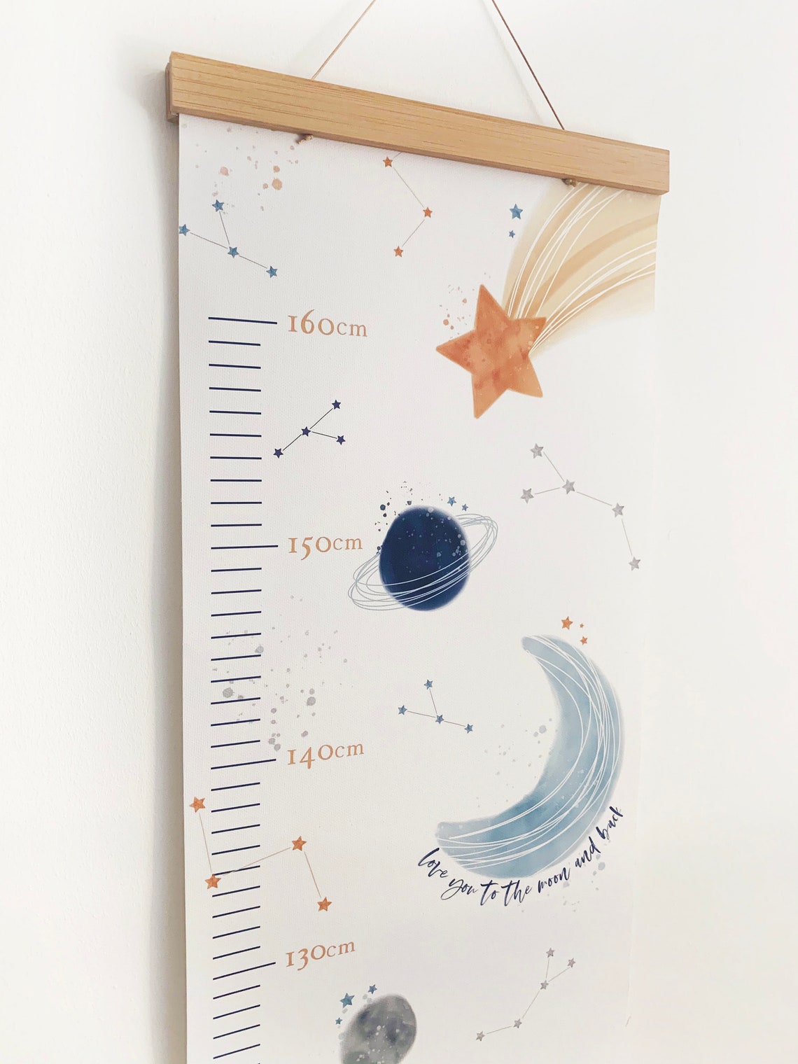 Height Chart Space Nursery Growth Chart Space Height Chart Etsy