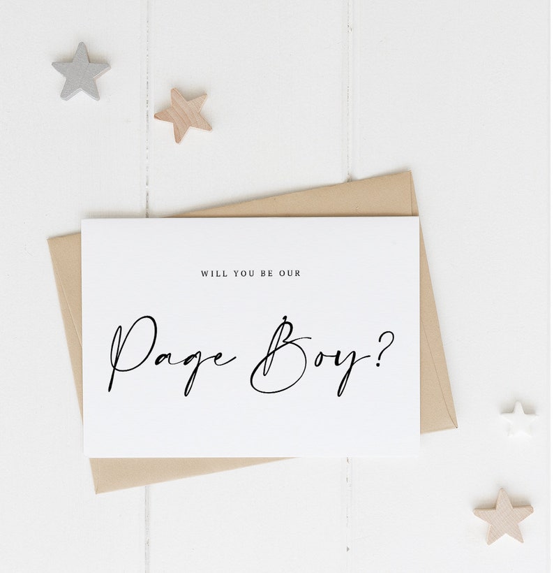 Wedding Party Will You Be My Page Boy Groomsman Wedding Proposal Card Usher Best Man Page Boy Card Wedding Guest Card Wedding Card