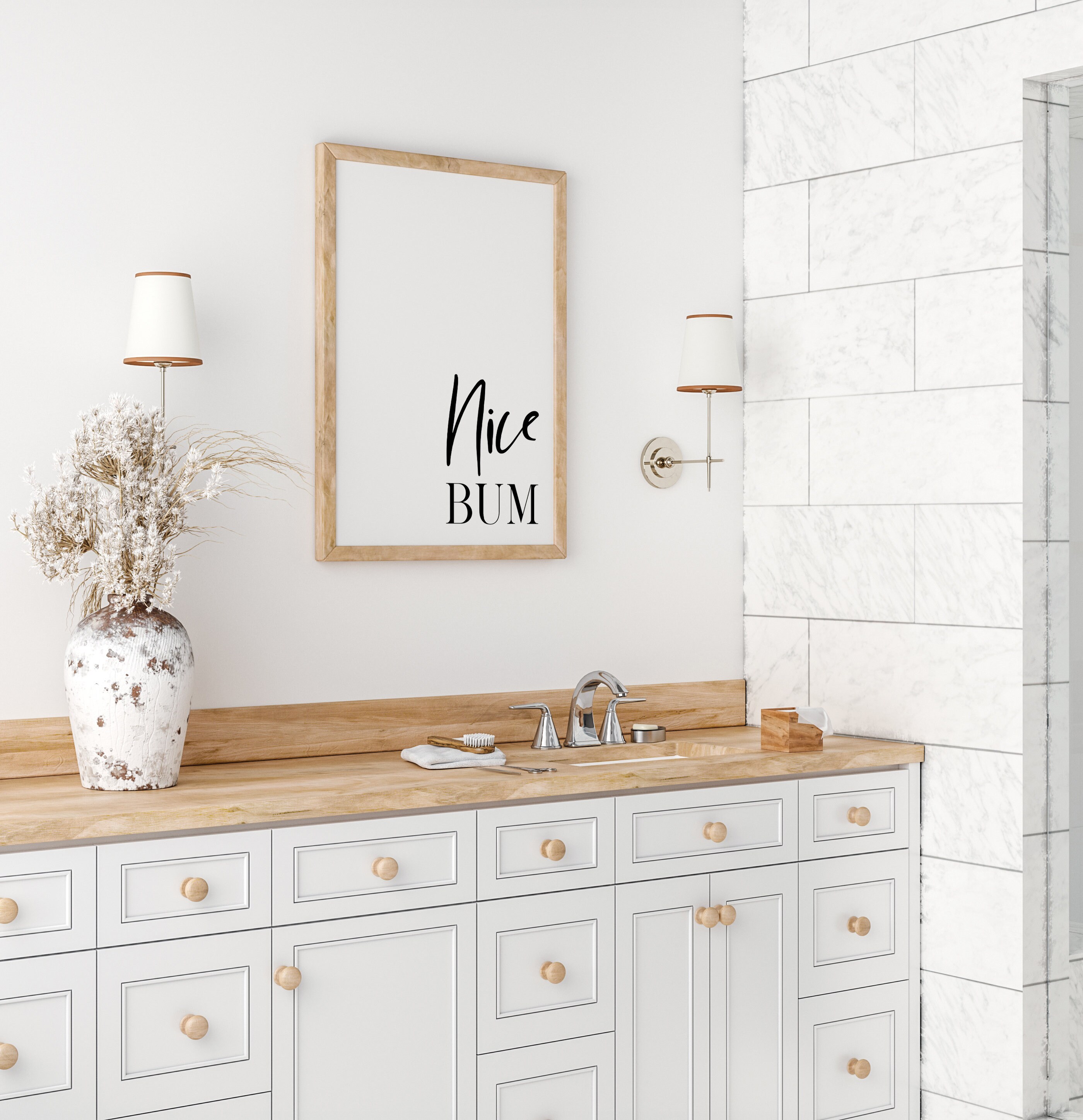 Nice Bum Bathroom Print Home Prints Home Decor Bathroom - Etsy UK