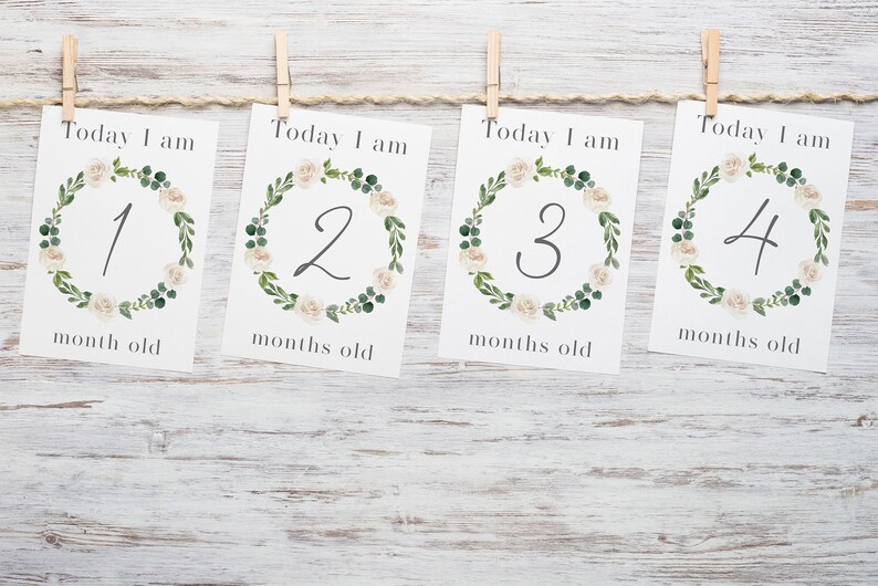 New Baby Gift Baby Pregnancy Baby Memories Baby Announcement 24 Milestones Unisex Baby Milestone Cards 12 Cards Baby Shower Gift