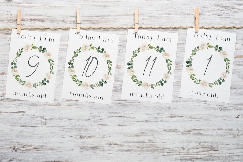 New Baby Gift Baby Pregnancy Baby Memories Baby Announcement 24 Milestones Unisex Baby Milestone Cards 12 Cards Baby Shower Gift