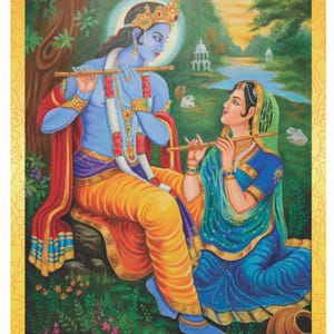 Lord Krishna und Radha