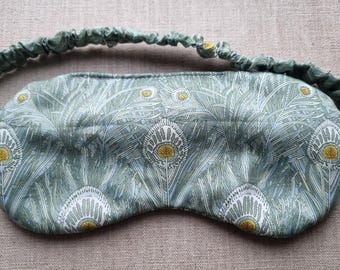 Liberty Queen Peacock Aromatherapy Weighted Eye Mask Heat/Cool Flax & Lavender
