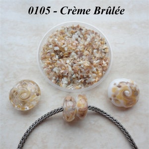 0105 Crème Brulée - A beautifull Glass Frit Blend - K1 - COE 92-96 (can be used on glass with COE 90 till 104) - 25 gr - Sra
