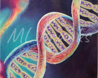 Original acrylic art/Divine DNA Within/inspirational art/christian art