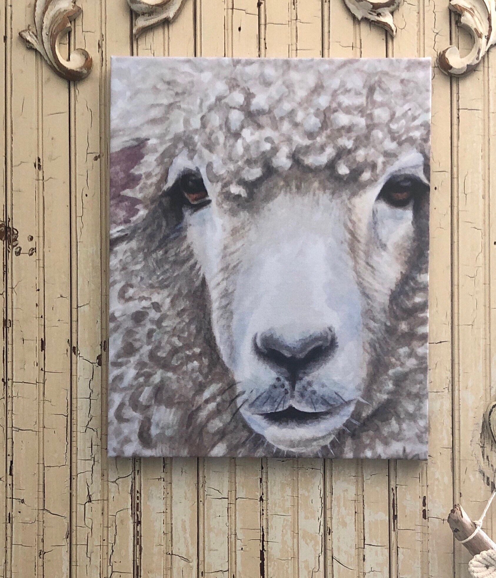 16 x 20 canvas print of my original watercolor Unto the Lamb Etsy
