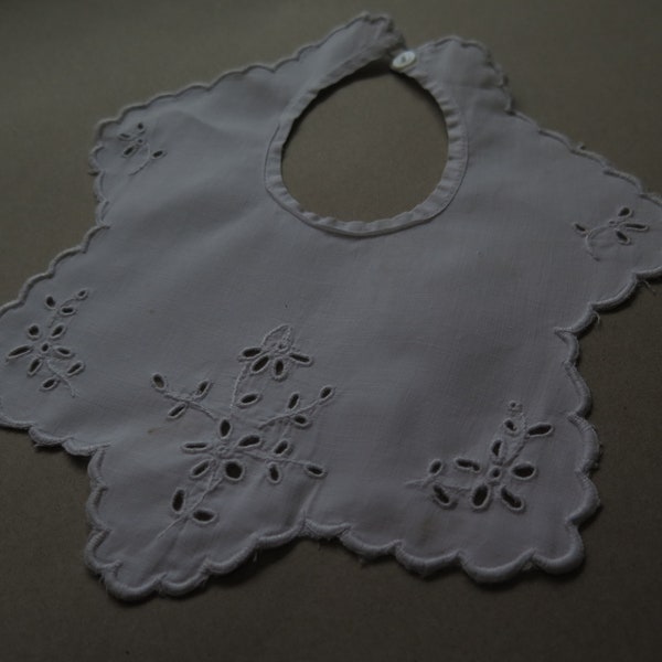 pretty embroidered bib for cute baby