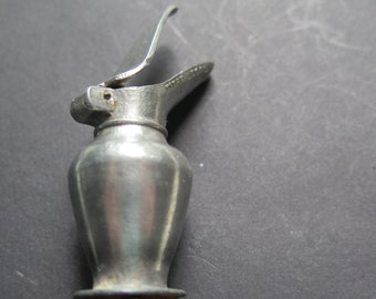 old spout stopper and cork stopper metal pewter vintage france