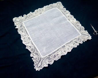 Antique Lace Handkerchief - Etsy