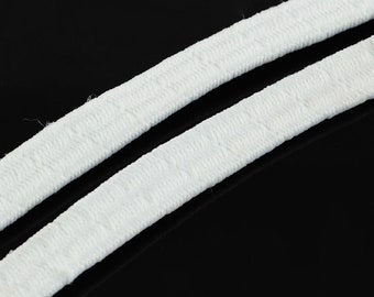 5mètres d'elastique,  plat,rond,  blanc ou noir, de 3mm à 5mm de large, ideal pour la confection de masque