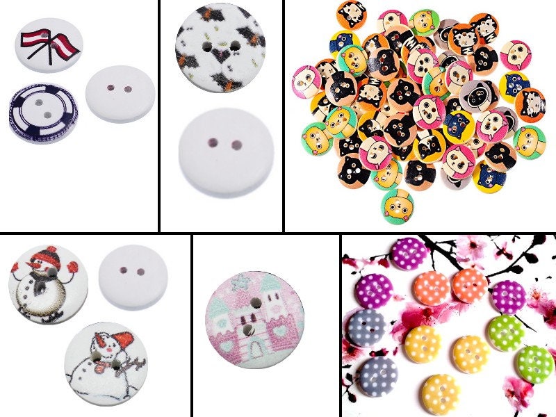 New Buttons mixed color 300 lot mixed assorted sizes 1/4 to 1 inch -bulk MX1