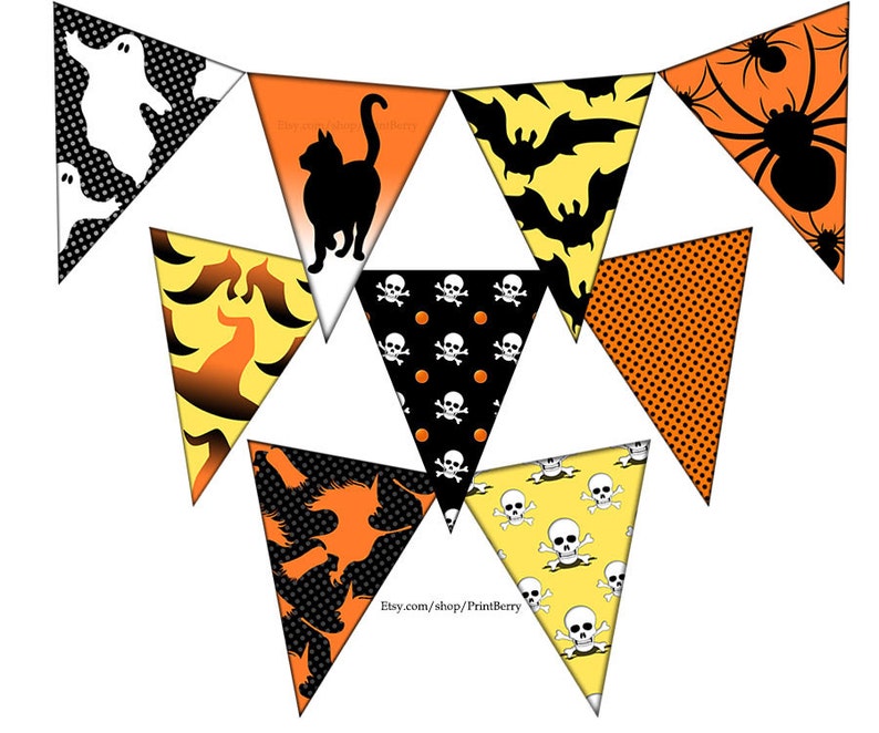 Halloween Party Decorations Printable Halloween Decor DIY Etsy