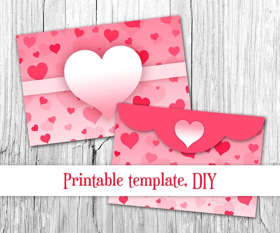 pink heart envelope valentine envelope template 4x6 envelopes printable envelope diy paper pink envelope digital download 4x6 envelope template
