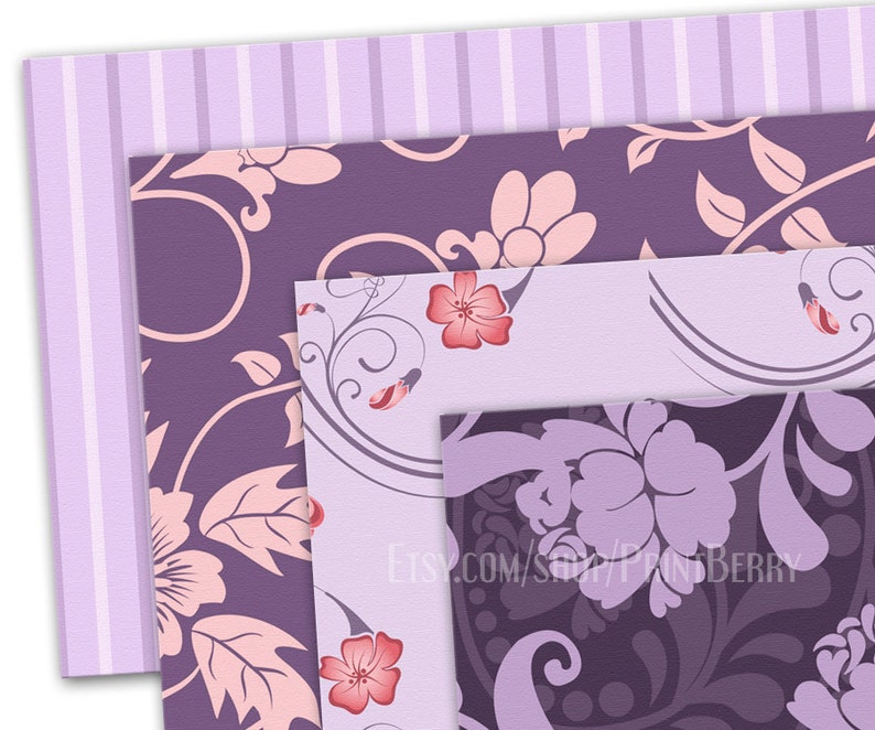 printable envelope template purple floral envelopes 4x6 etsy