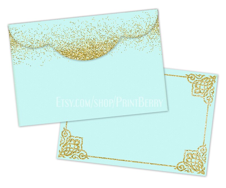 Printable Envelope Template Gold Glitter Envelopes 4x6 - Etsy